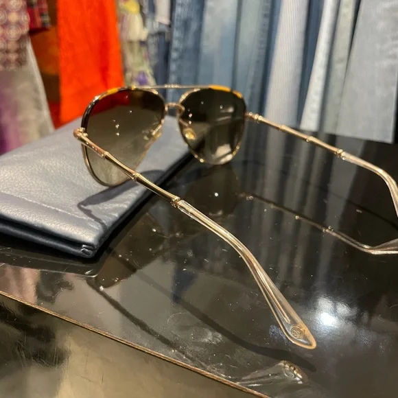 Gucci Bamboo Aviator Sunglasses Gold Tortoise GG2235/S - Picture 4 of 4